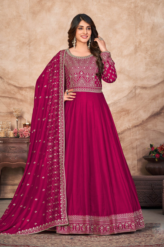 Pink Designer Anarkali Suit