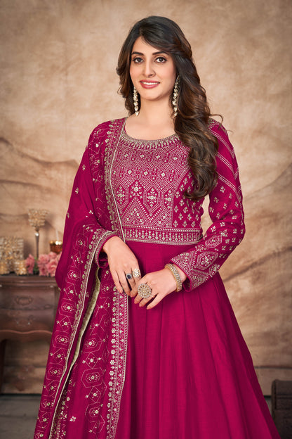 Pink Designer Anarkali Suit