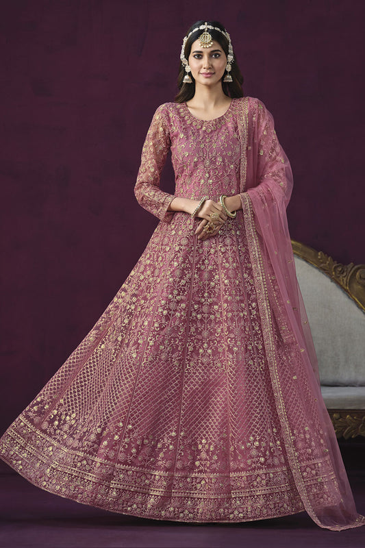 Pink Anarkali Salwar Kameez