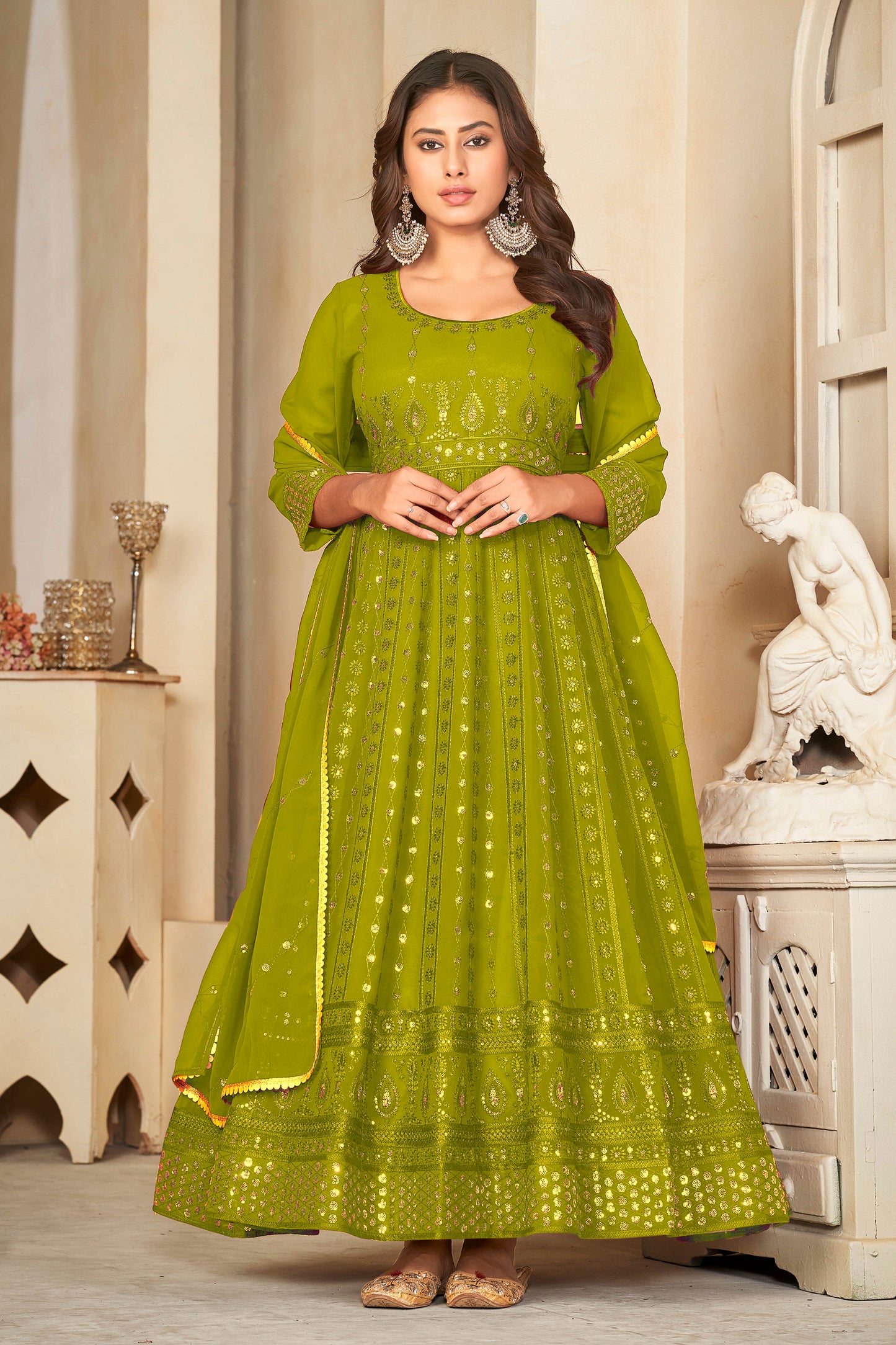 Mahendi Georgette Designer Wedding Salwar Suit