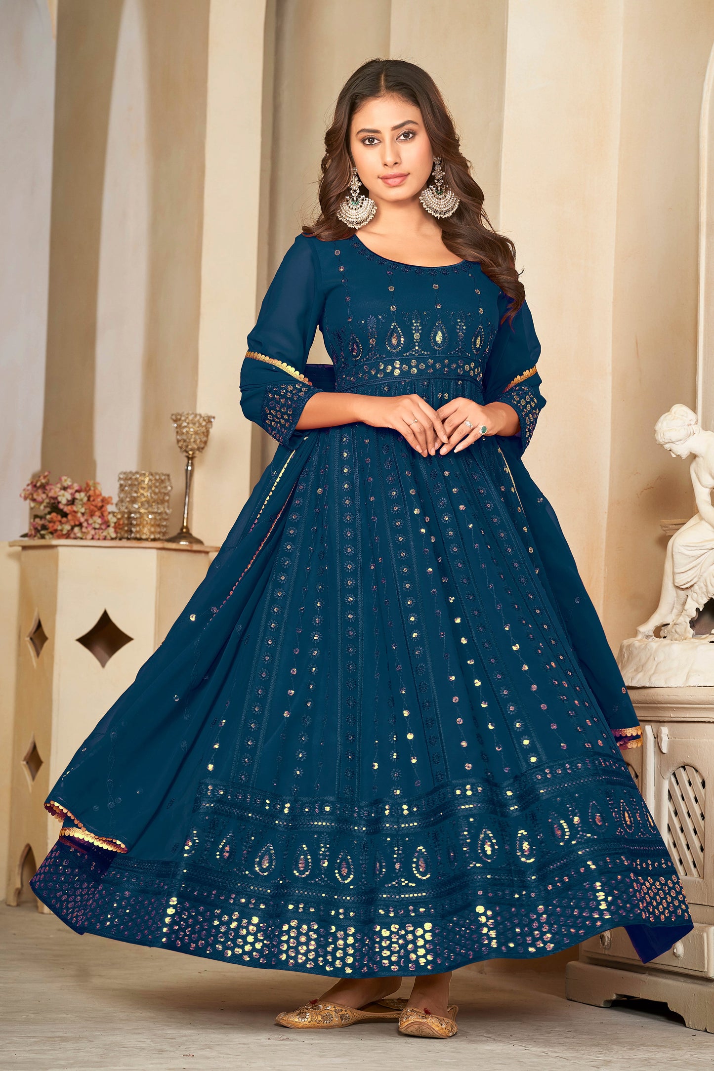Rama Georgette Designer Wedding Salwar Suit