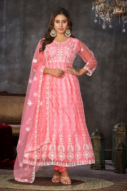 Peach Traditional Anarkali Suits