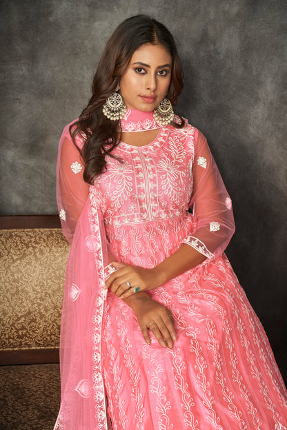 Peach Traditional Anarkali Suits