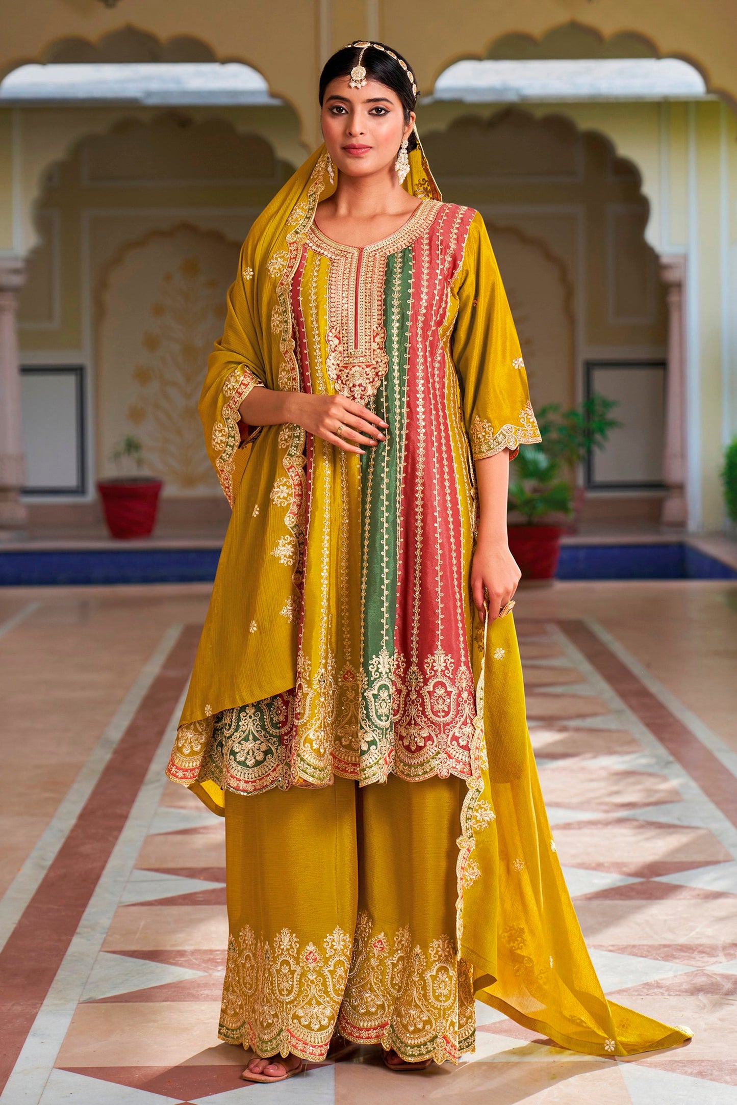 Mustard Indian Wedding Salwar Suit