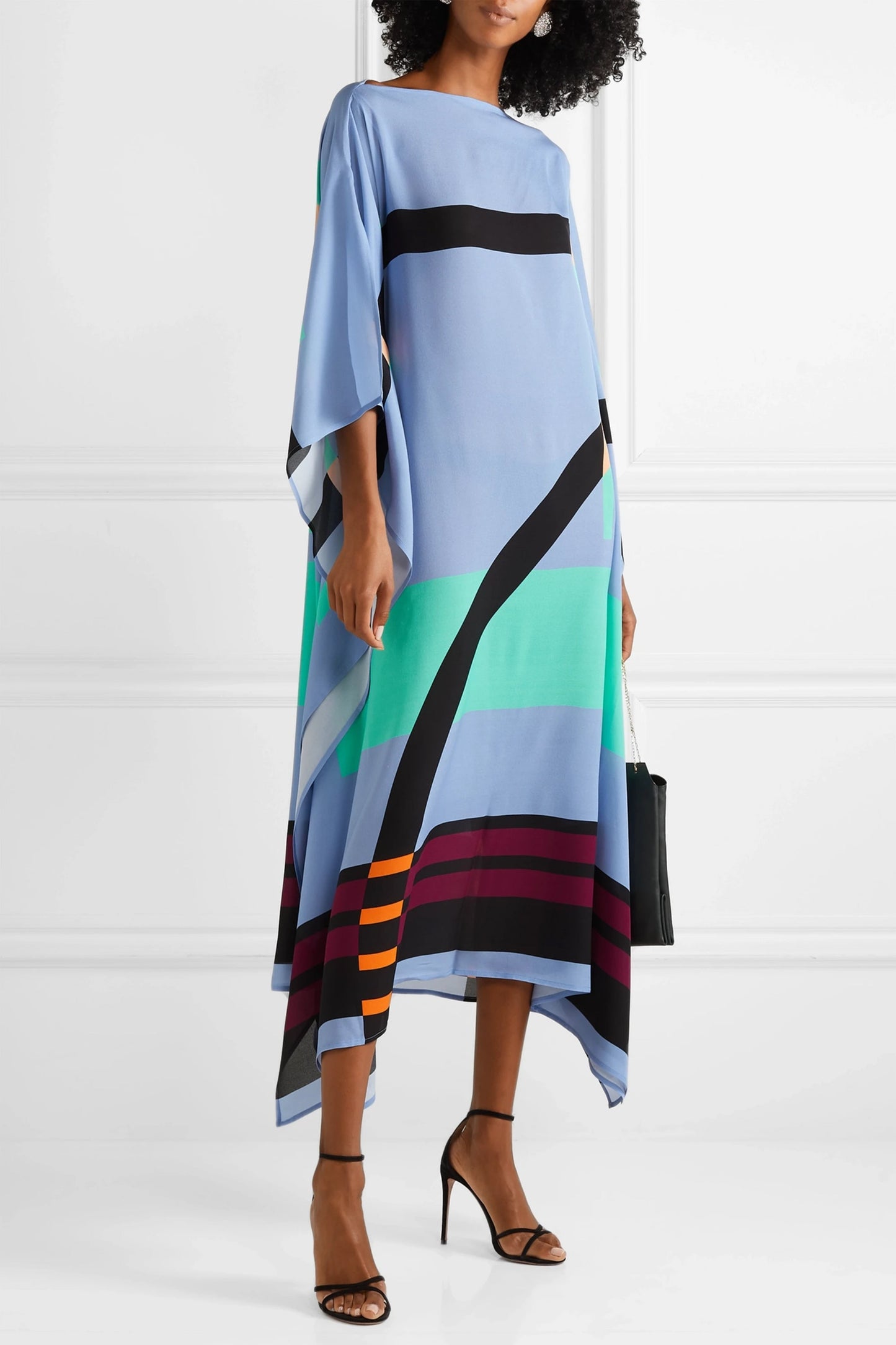 Woman Printed Soft Silk Crepe Kaftan