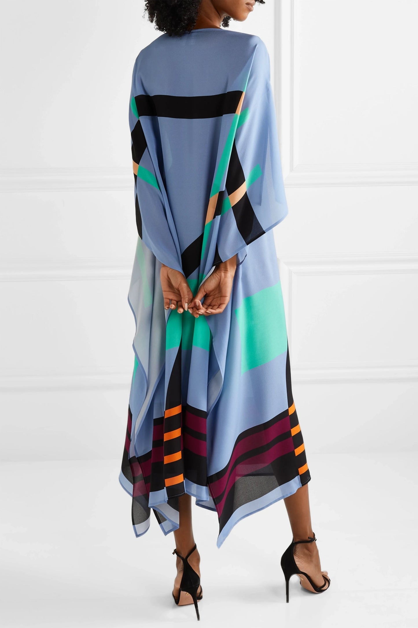 Woman Printed Soft Silk Crepe Kaftan