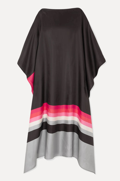 Woman Printed Soft Satin Silk Kaftan