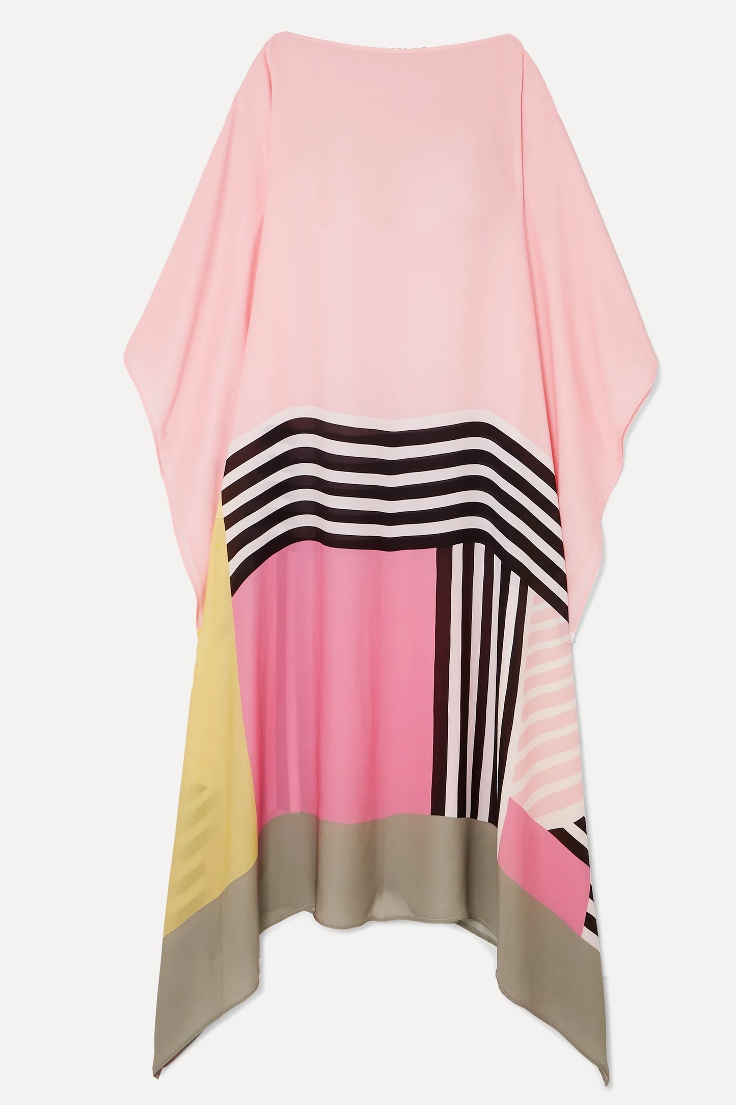 Woman Printed Soft Satin Silk Kaftan