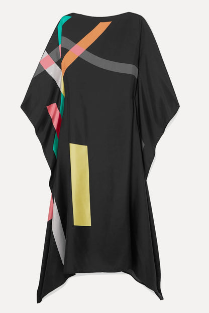Woman Printed Soft Silk Crepe Kaftan