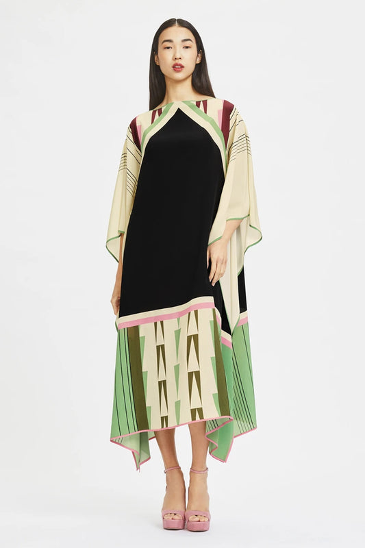 Woman Printed Soft Silk Crepe Kaftan