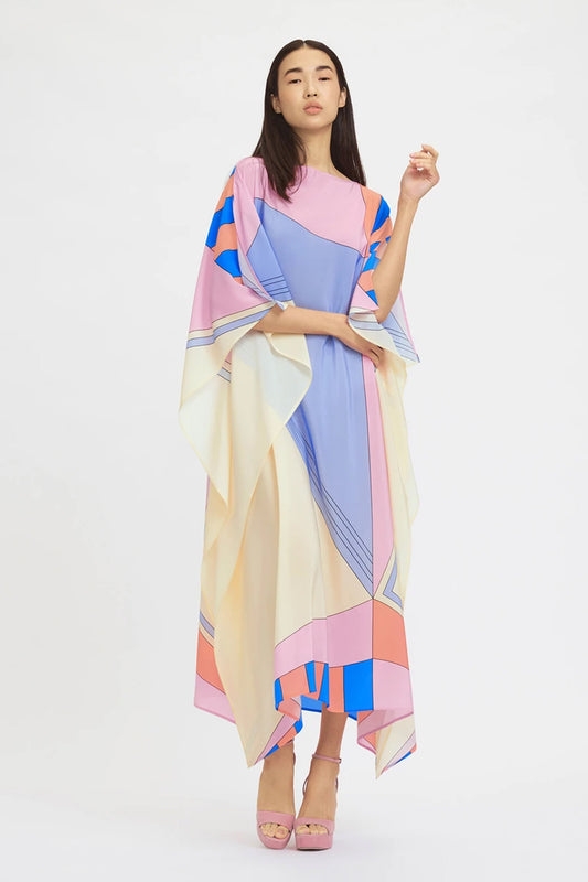 Woman Printed Soft Silk Crepe Kaftan