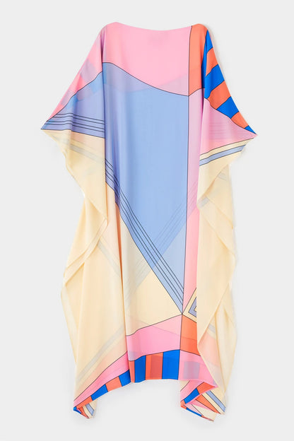 Woman Printed Soft Silk Crepe Kaftan