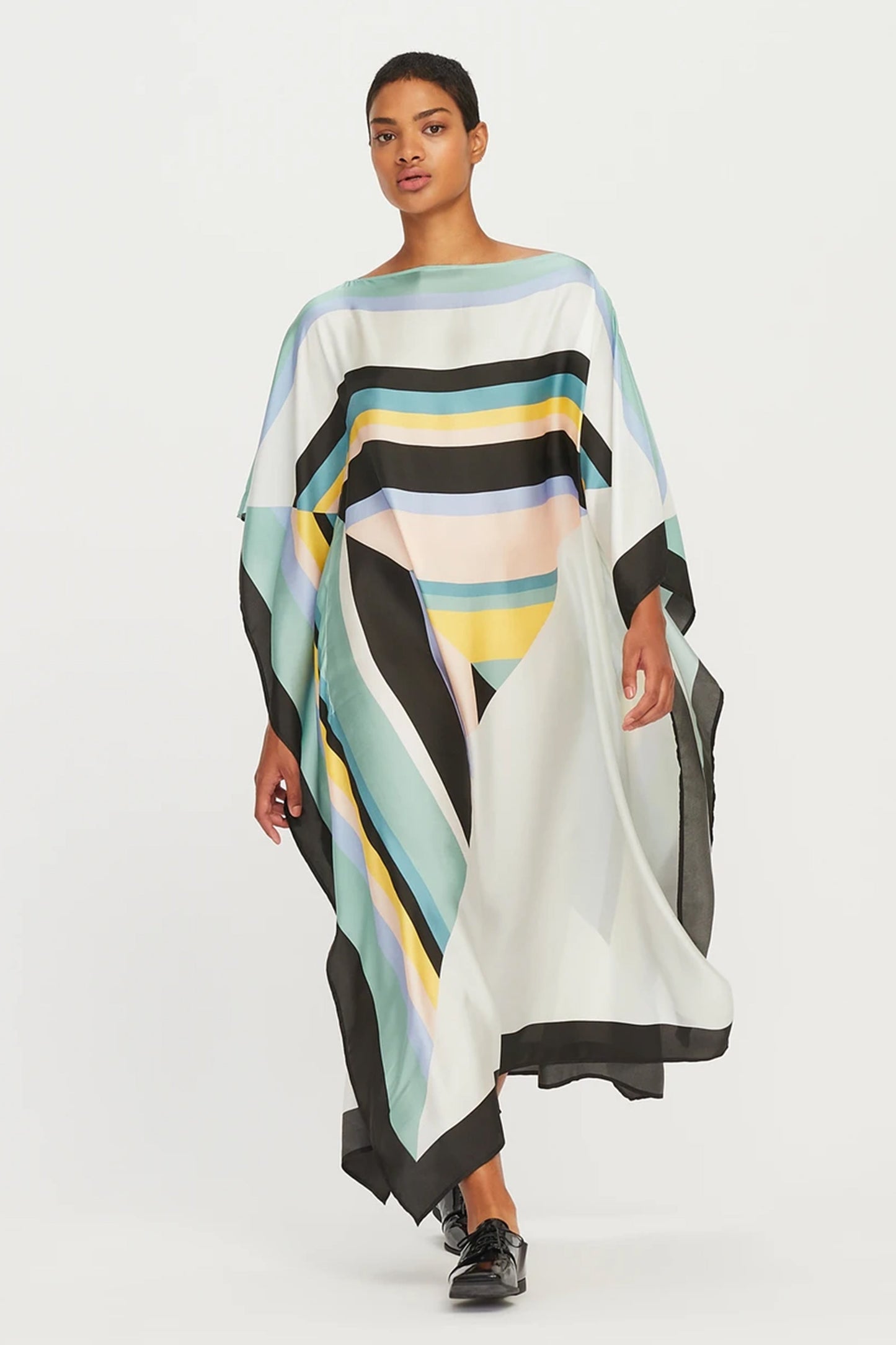 Woman Printed Soft Silk Crepe Kaftan