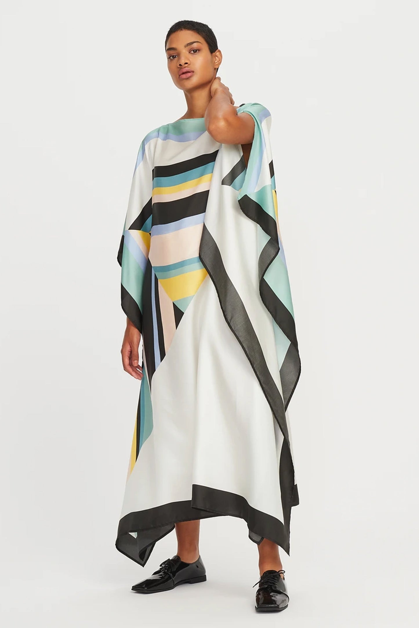 Woman Printed Soft Silk Crepe Kaftan