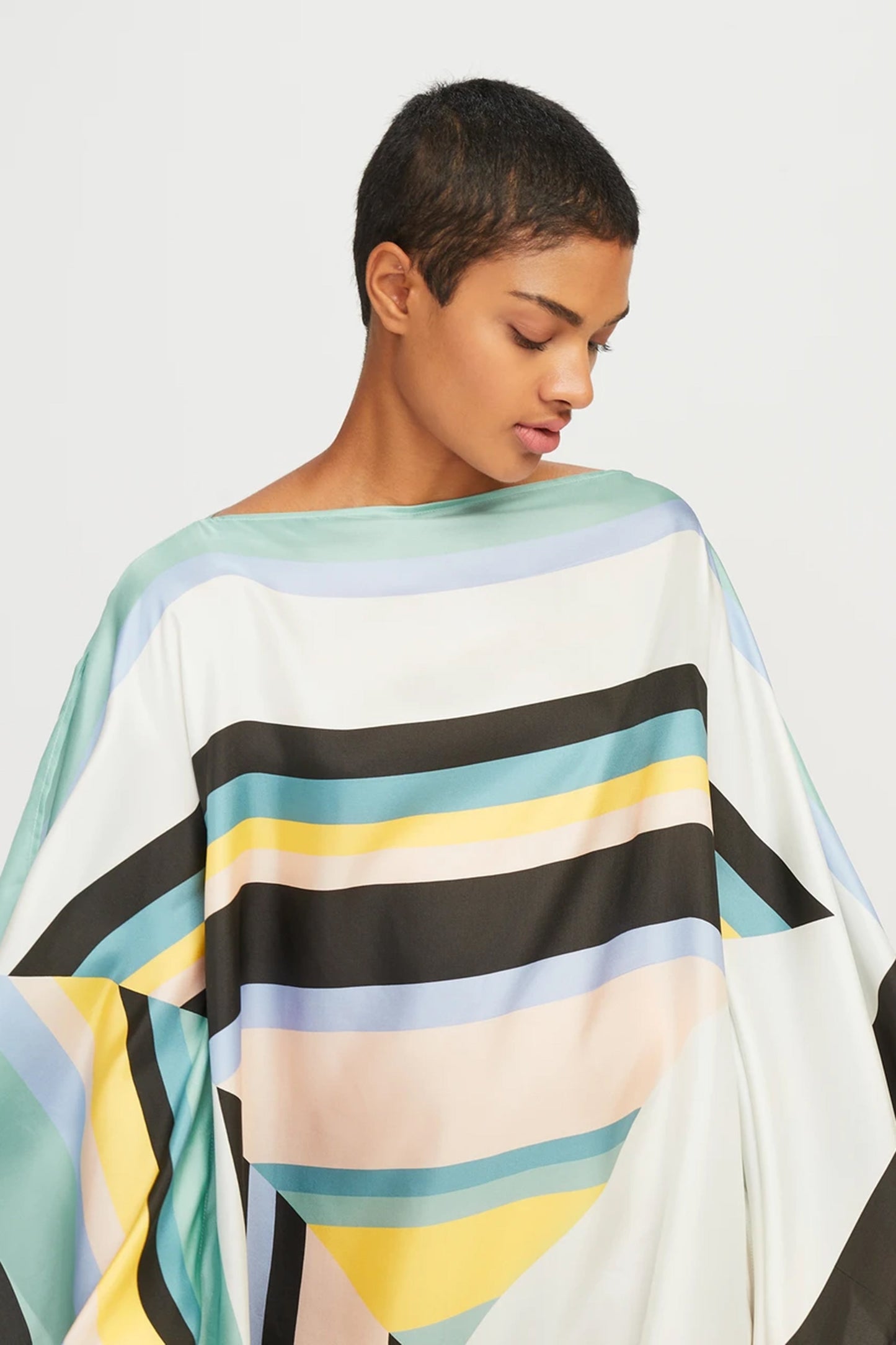 Woman Printed Soft Silk Crepe Kaftan