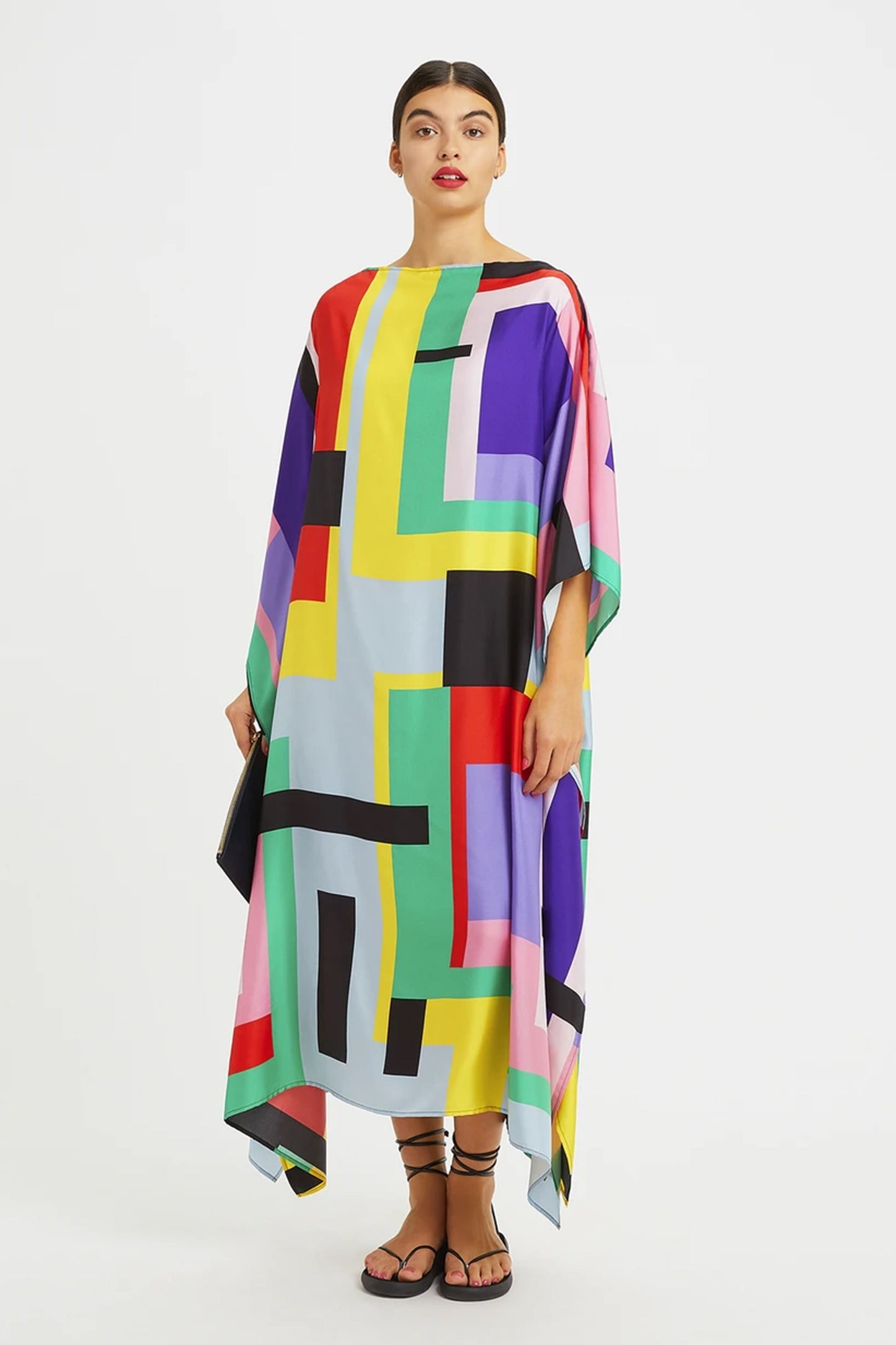 Woman Printed Soft Silk Crepe Kaftan