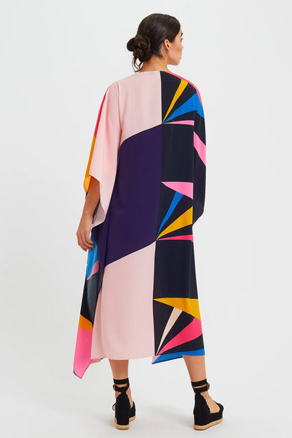 Woman Printed Soft Silk Crepe Kaftan