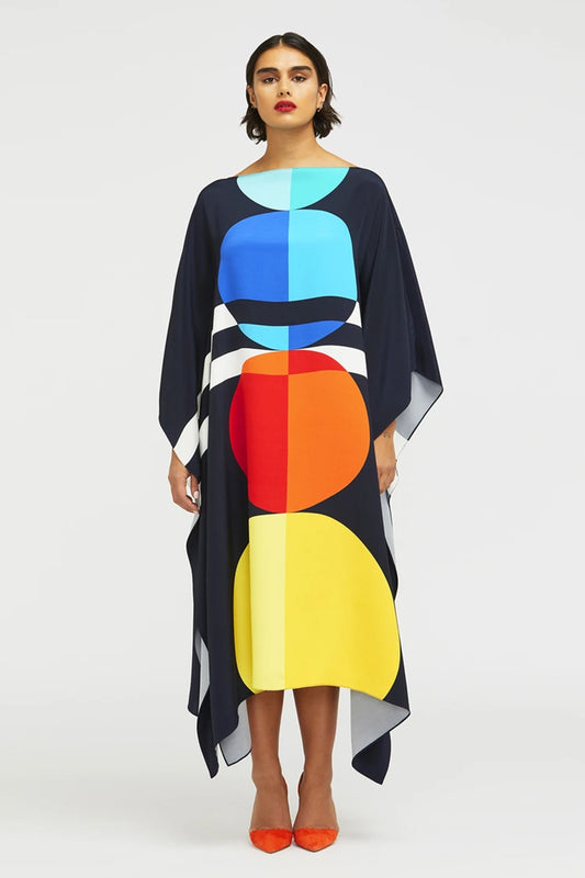 Woman Printed Soft Silk Crepe Kaftan