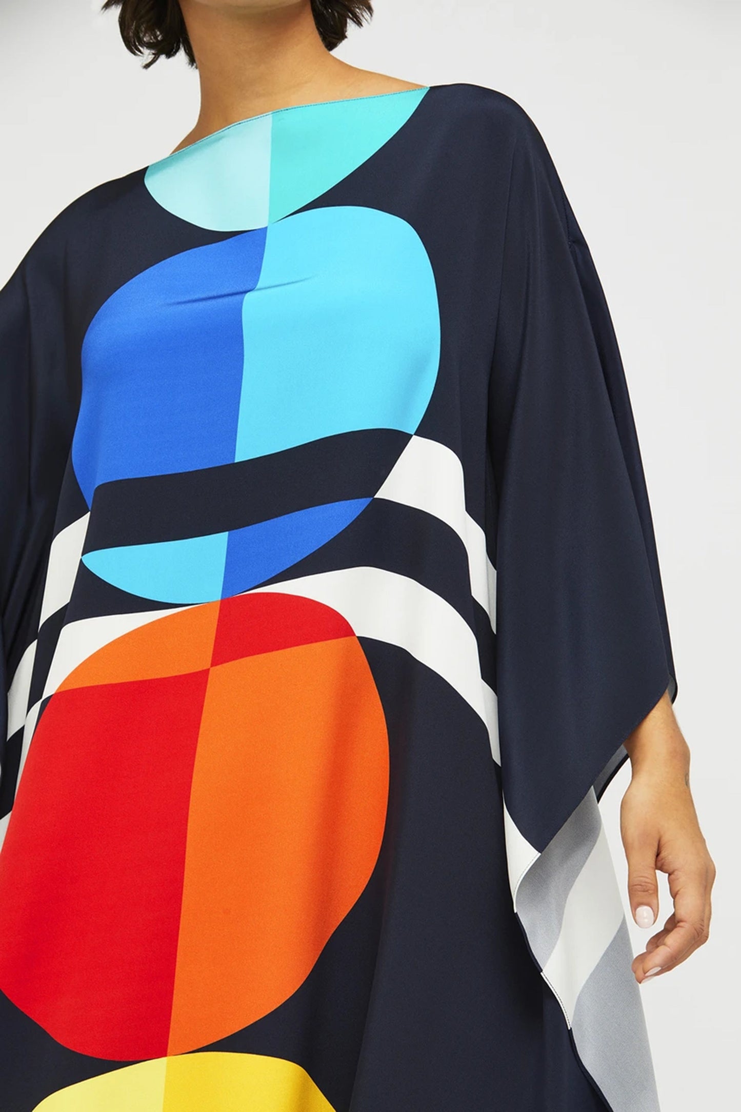 Woman Printed Soft Silk Crepe Kaftan