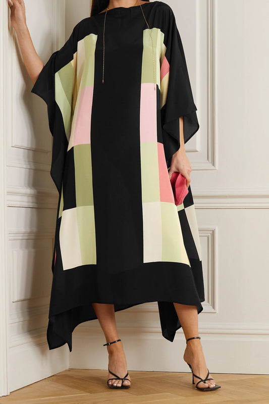 Woman Printed Soft Silk Crepe Kaftan