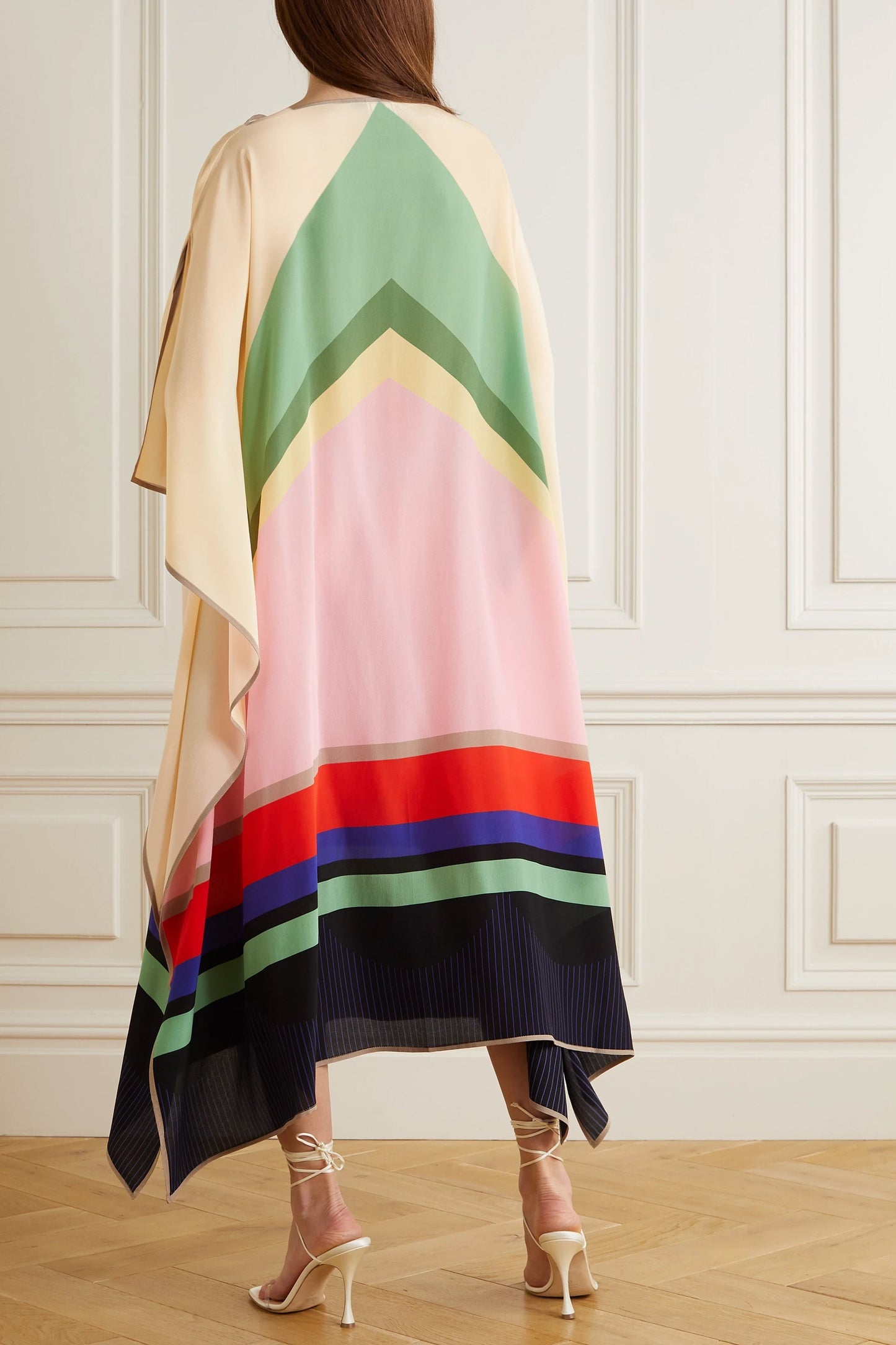 Woman Printed Soft Silk Crepe Kaftan