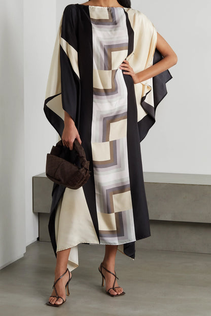 Woman Printed Soft Silk Crepe Kaftan