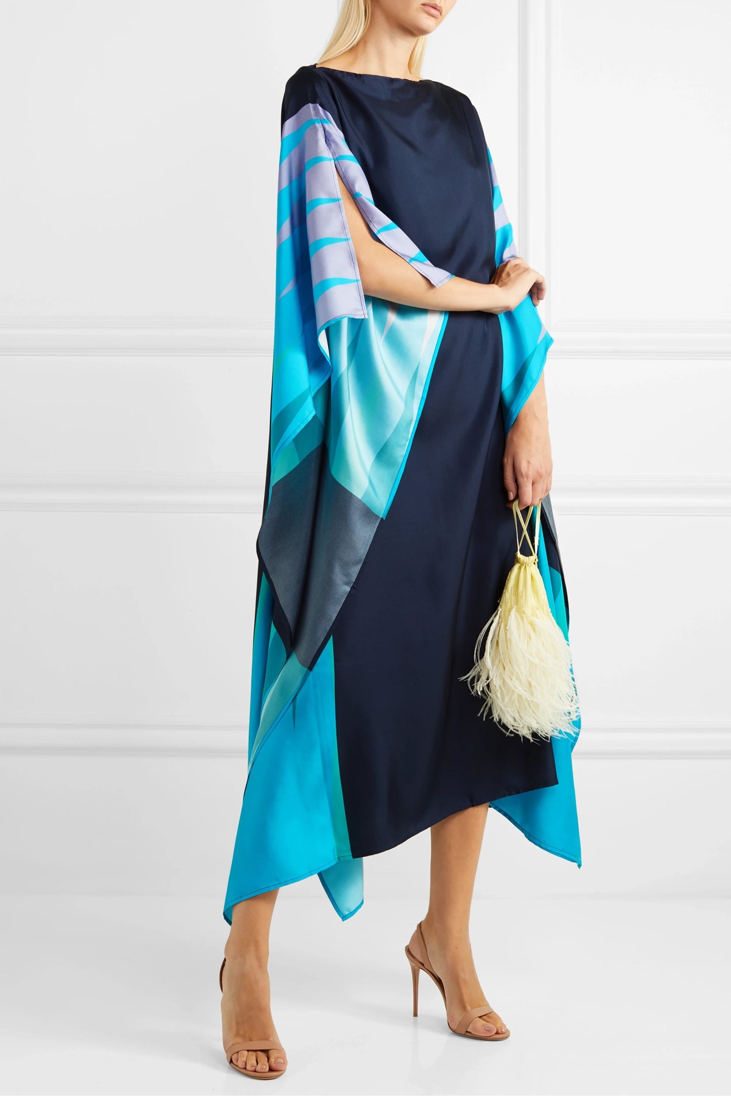 Woman Printed Soft Silk Crepe Kaftan