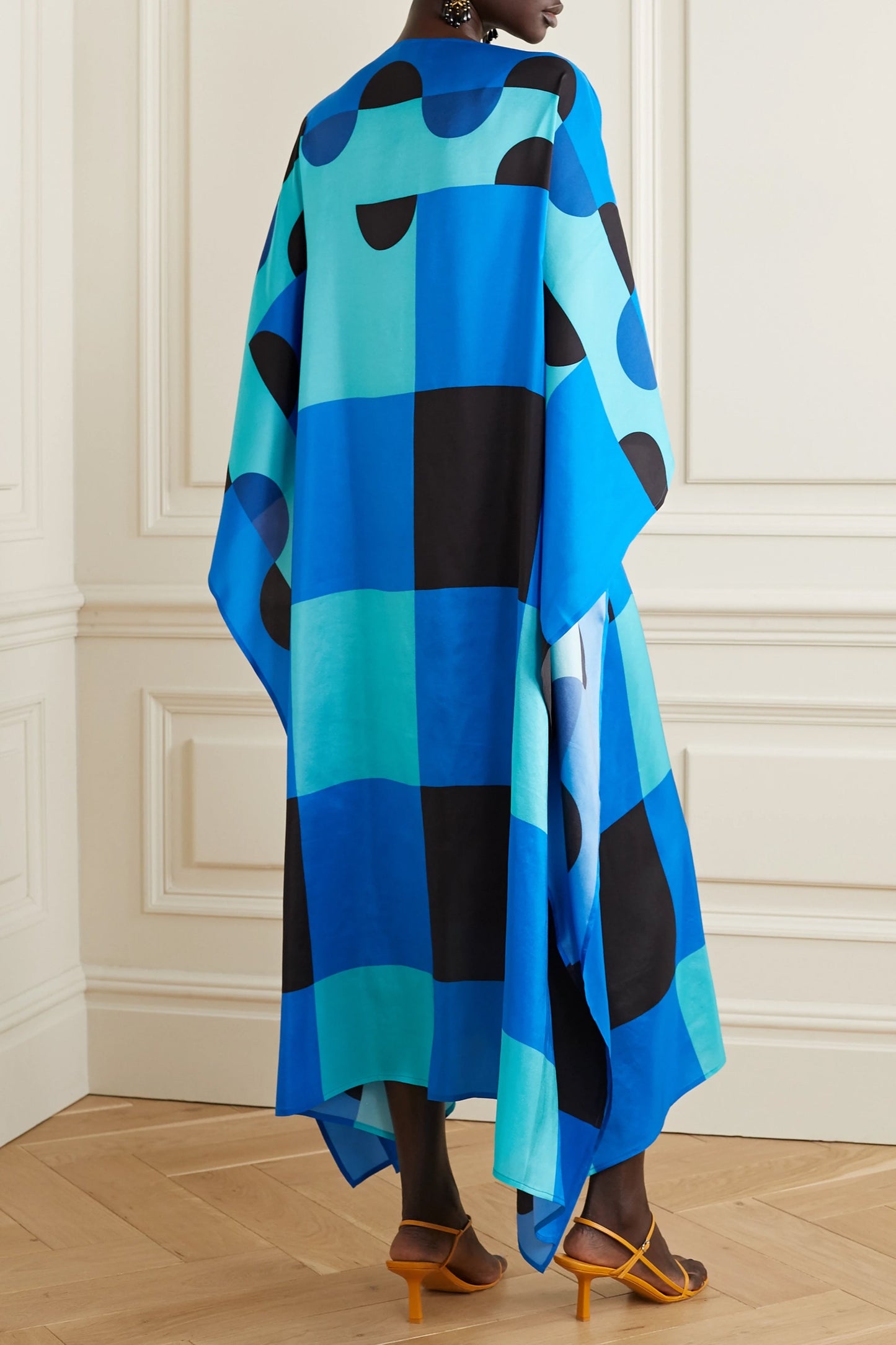 Woman Printed Soft Silk Crepe Kaftan