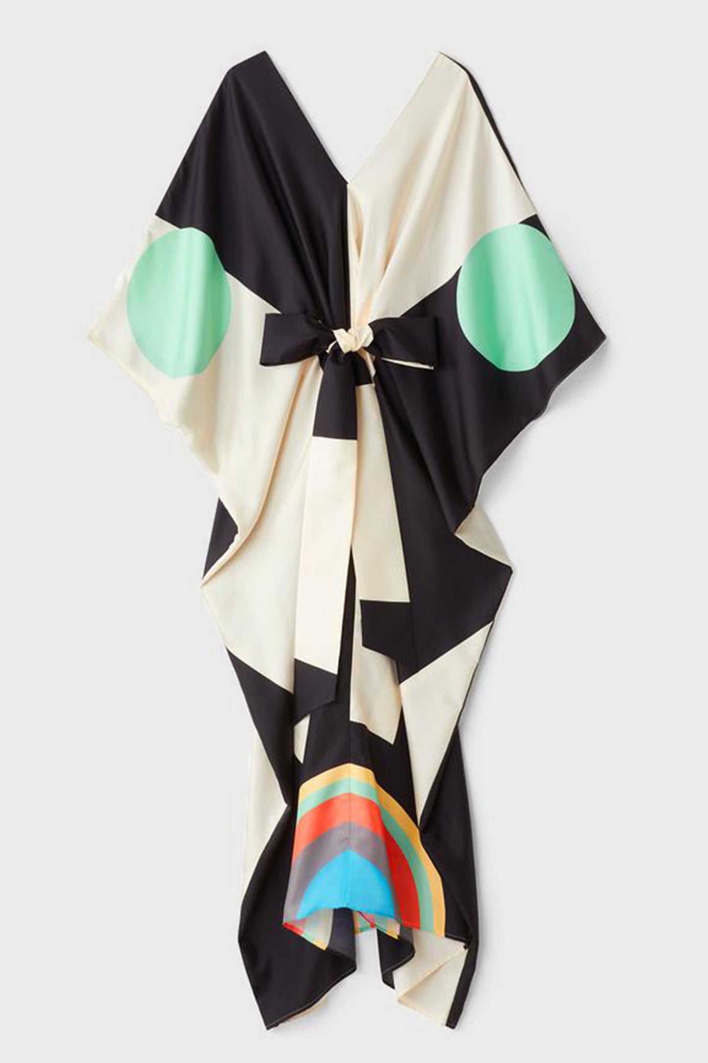 Woman Printed Soft Satin Silk Kaftan