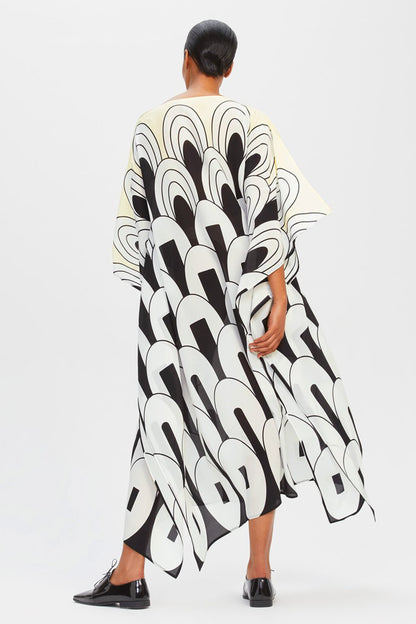 Woman Printed Soft Silk Crepe Kaftan