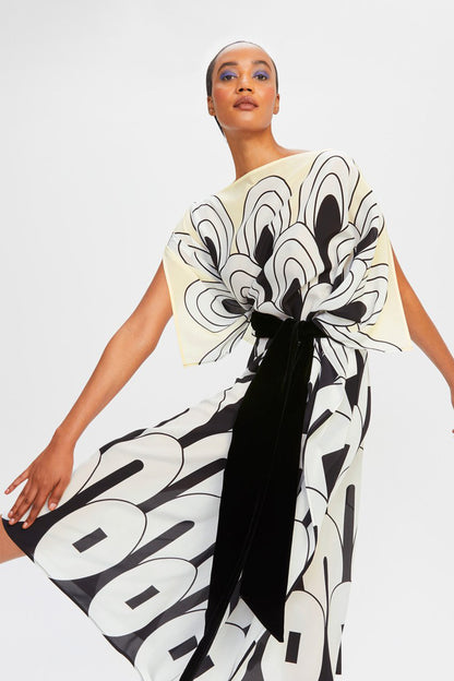 Woman Printed Soft Silk Crepe Kaftan