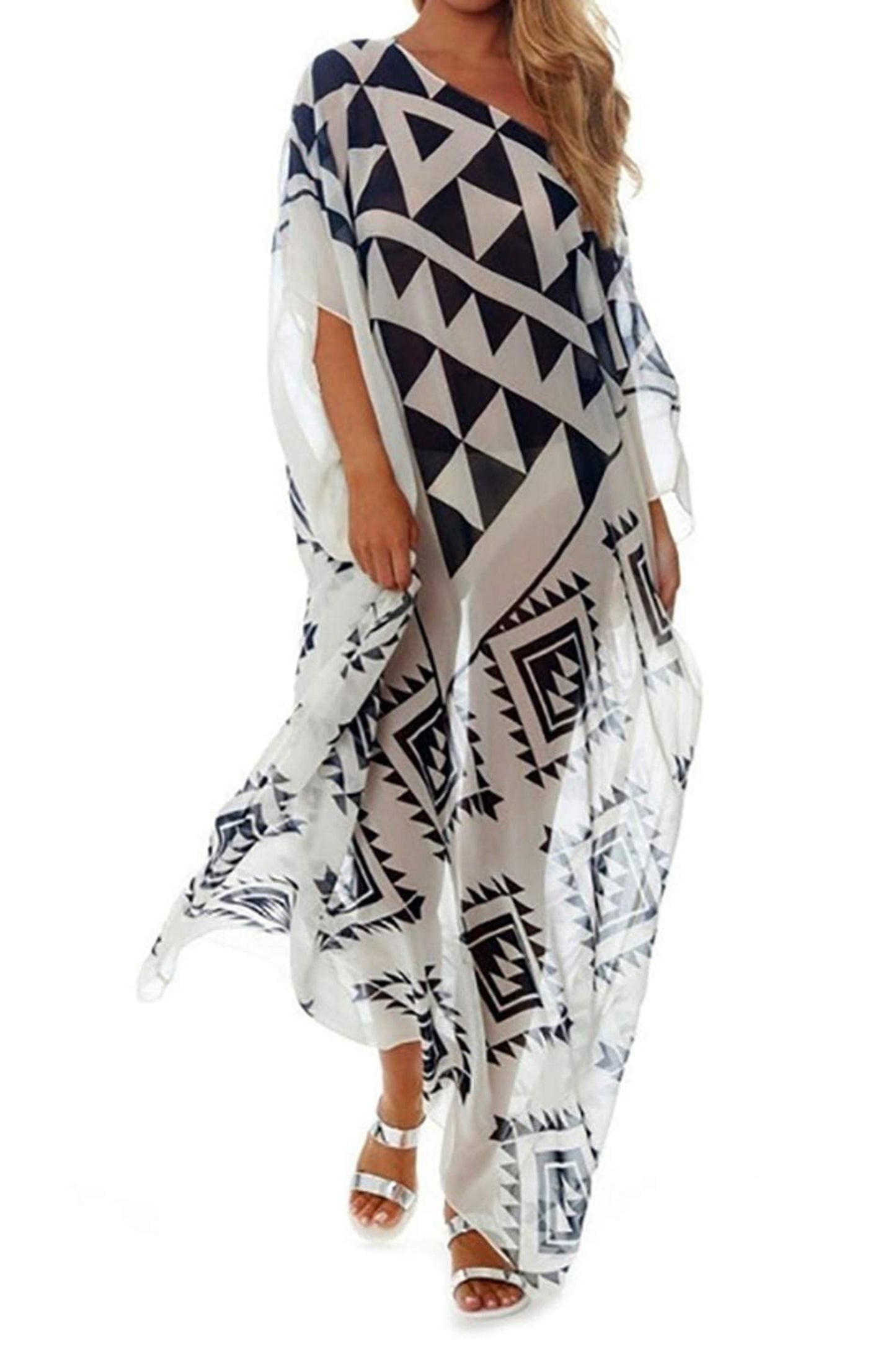 Woman Printed Gerogette Kaftan