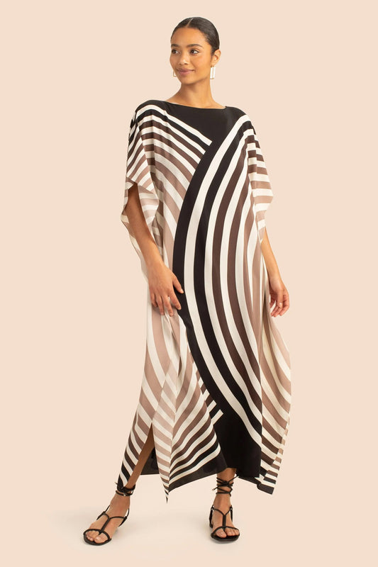 Woman Printed Soft Satin Silk Kaftan