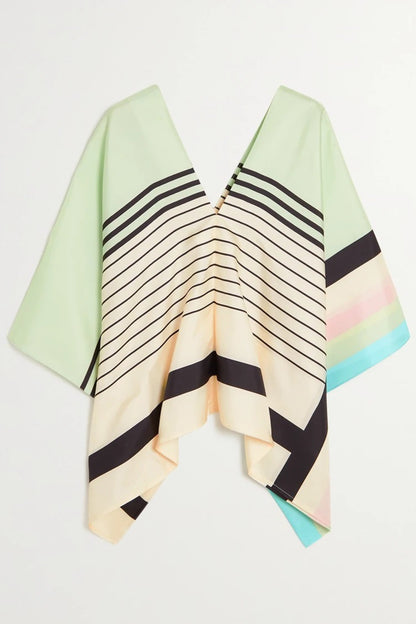 Woman Printed Soft Satin Silk Kaftan