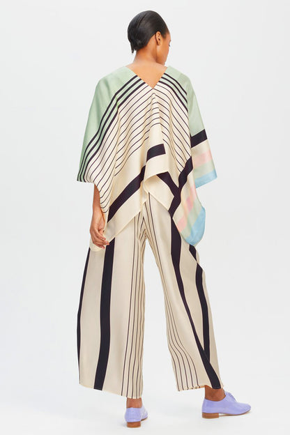Woman Printed Soft Satin Silk Kaftan