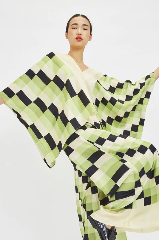 Woman Printed Silk Crepe Kaftan