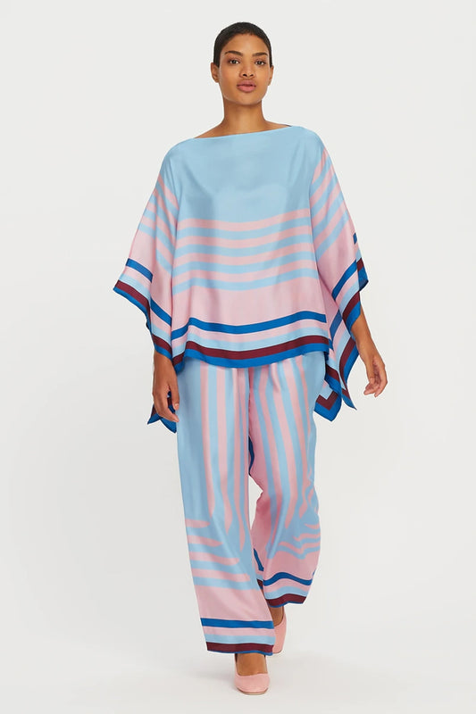 Woman Printed Soft Satin Silk Kaftan