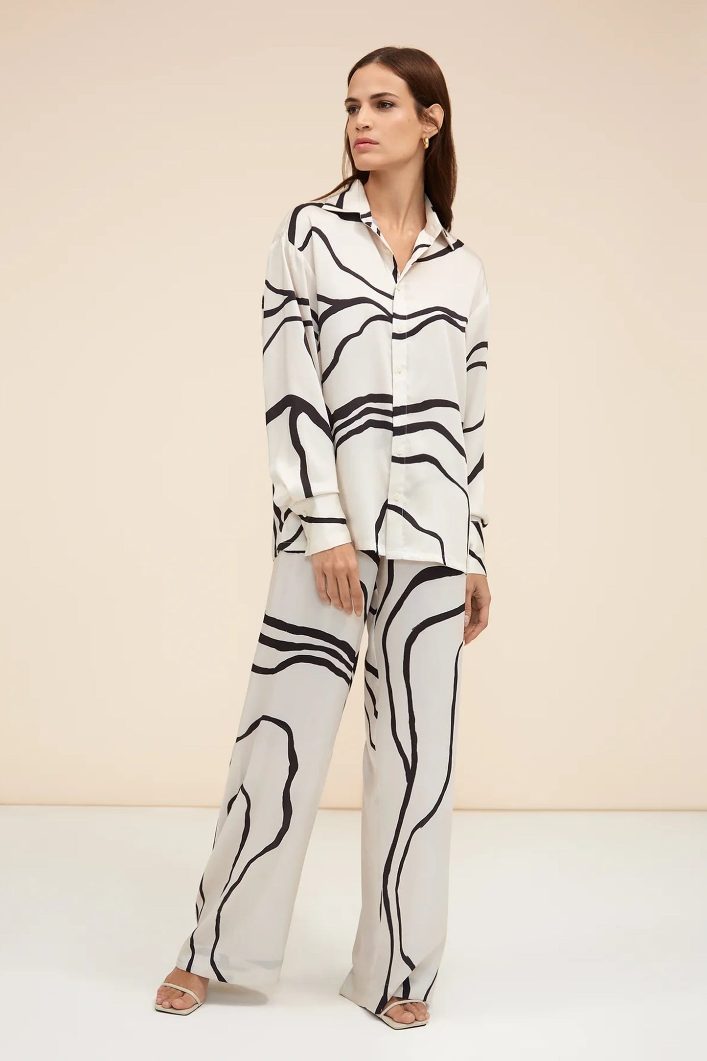 Woman Printed Silk Suit