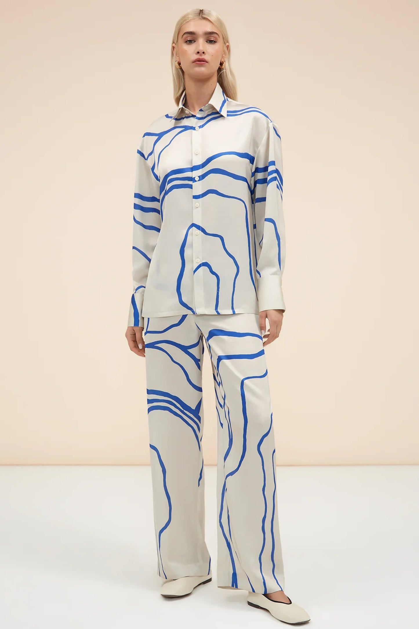 Woman Printed Silk Suit