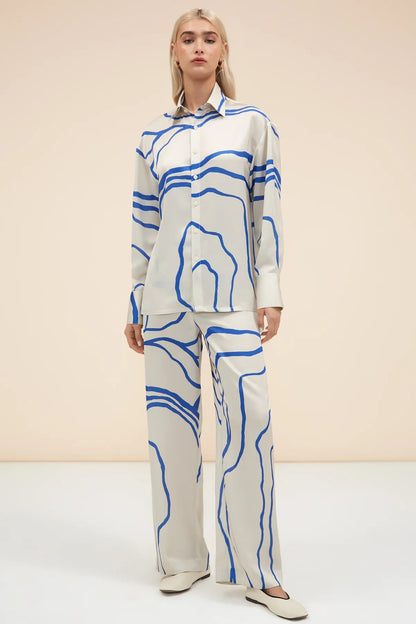 Woman Printed Silk Suit