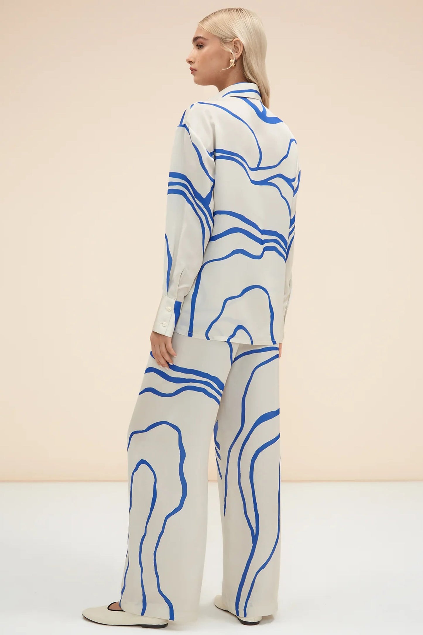 Woman Printed Silk Suit