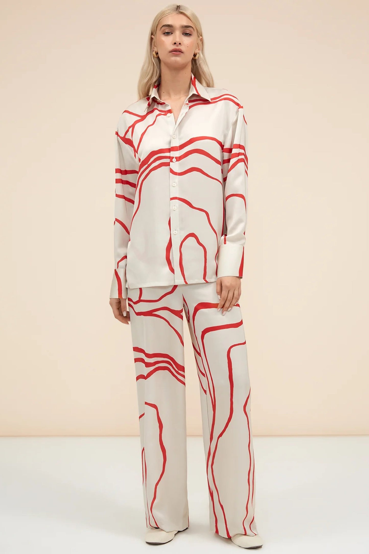 Woman Printed Silk Suit