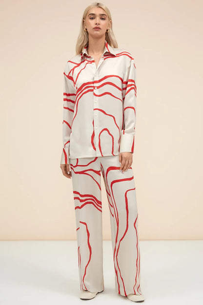 Woman Printed Silk Suit