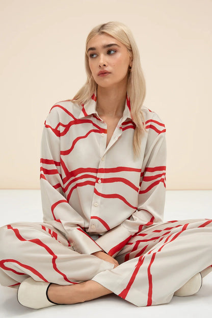 Woman Printed Silk Suit