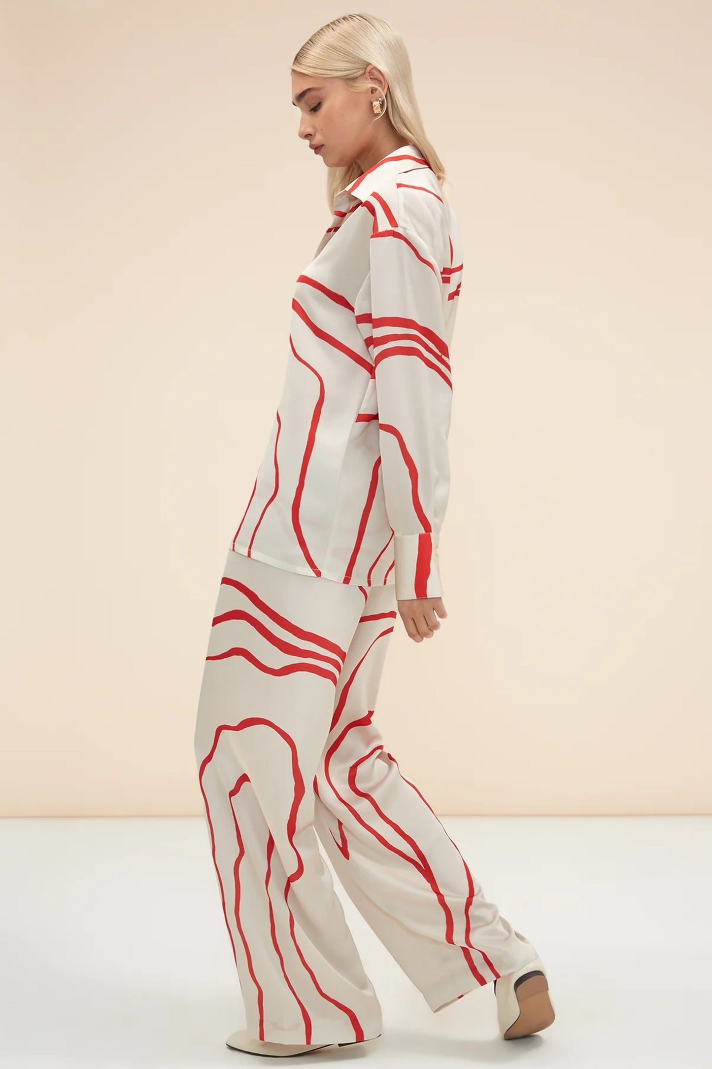 Woman Printed Silk Suit