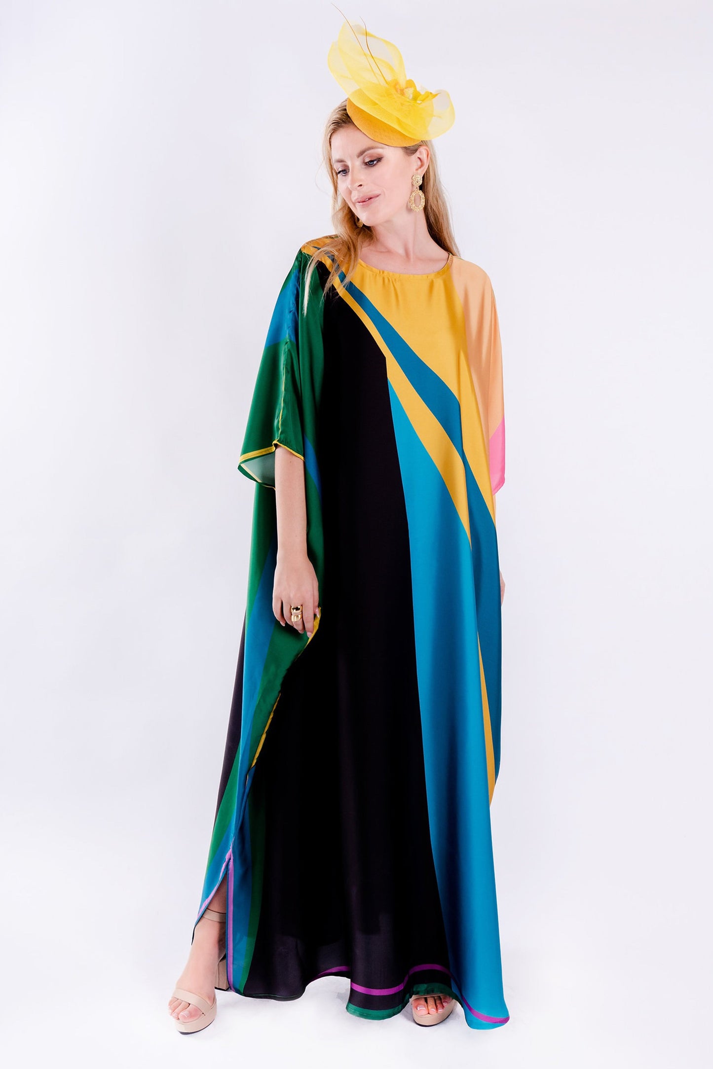 Multi Color Israeli Silk Kaftan