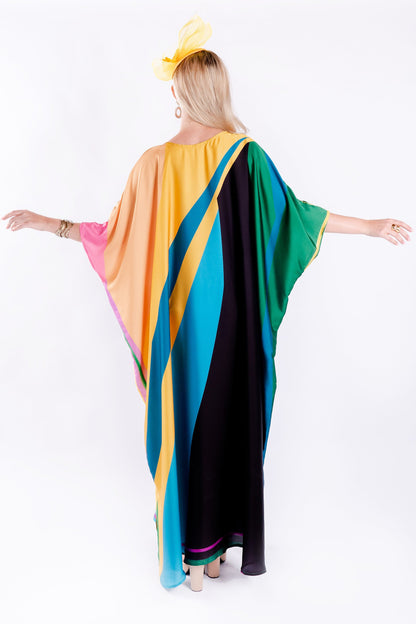Multi Color Israeli Silk Kaftan