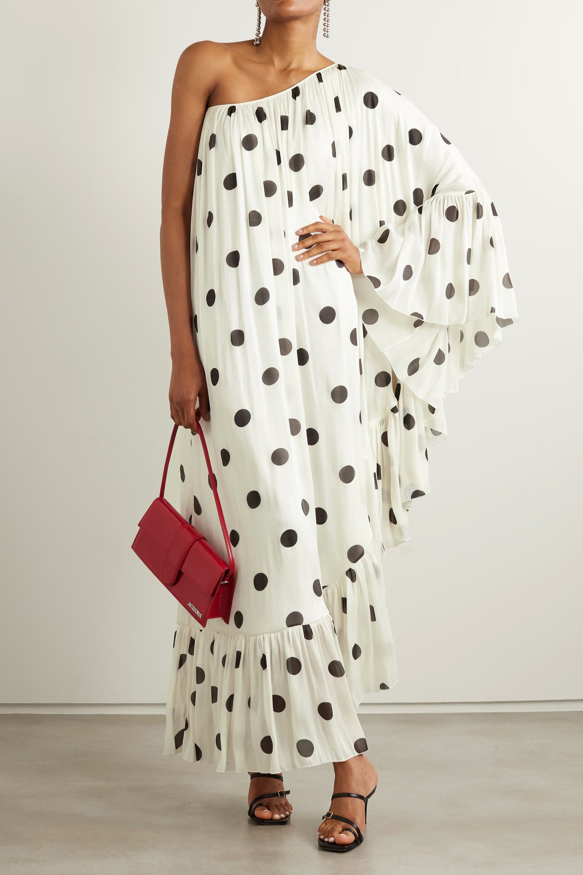 off shoulder kaftan dress One-Shoulder Ombr Silk-Charmeuse Kaftan SemSem