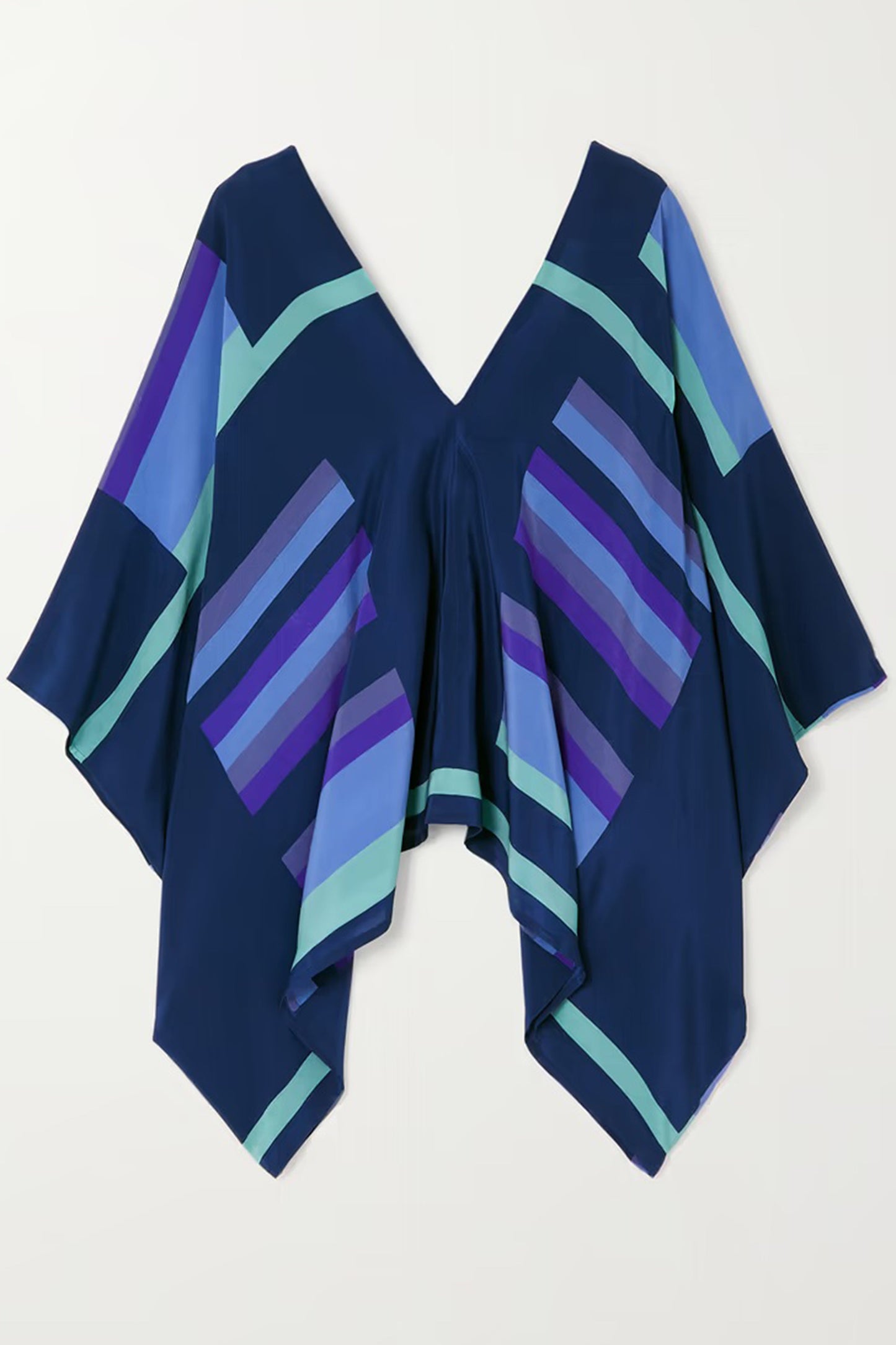 Blue Color Woman Silk Kaftan
