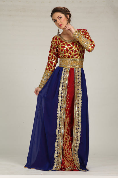 Blue color Georgette Designer Kaftan